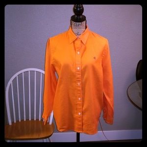 Lauren Ralph Lauren Orange Linen Shirt